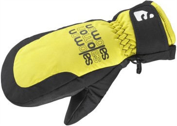 Salomon Flying Mitten - Fäustlinge für Kinder schwarz/gelb